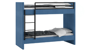 Кровать двухъярусная Дарси с мягкой обивкой, голубая