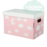 Картонная коробка для игрушек «Сладкие мечты» 37х22х25 см