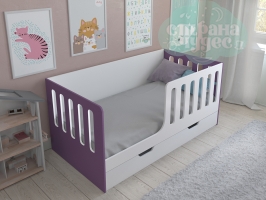 Кровать Астра 12 с высоким бортиком, фиолетовая