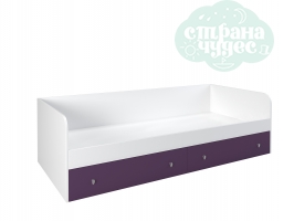 Кровать Астра 190 см, белый - фиолетовый