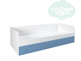 Кровать Астра 190 см, белый - голубой