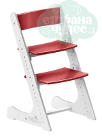 Регулируемый универсальный стул Конёк Горбунёк, бело-красный