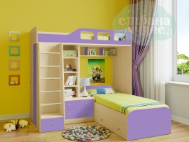 Двухъярусная кровать Астра 4 (фиолетовый)