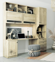 Стол письменный Calypso Wood с надстройкой и стеллажом