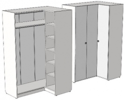 Шкаф Klюkva Velvet VSU4, 110х150 см 