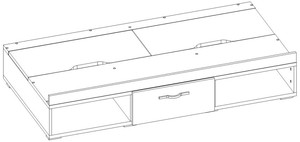 Кровать Teenager с 1 ящиком TB12B1, TB12B2