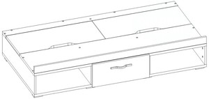 Кровать Teenager с 1 ящиком TB12B1, TB12B2