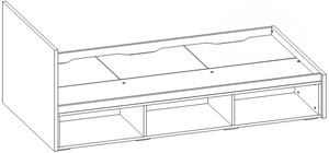 Кровать Teenager с изголовьем и 3-мя нишами TB21A, TB22A