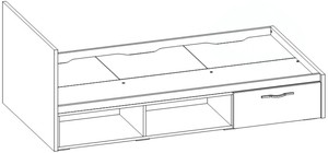 Кровать Teenager с изголовьем и 1 ящиком TB21BC, TB22BC