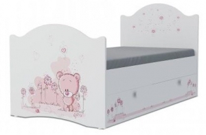 Кровать детская Klюkva Baby KX, Эксклюзив, с ящиками, Мишка Girl