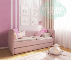 Кровать Айрис, розовая