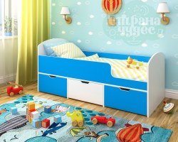 Кровать детская Ярофф Малыш Мини с ящиками, синий