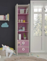 Стеллаж открытый Klюkva Mini MP2, Unicorn, роза/дуб серый