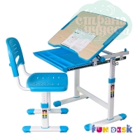 Комплект парта и стул-трансформеры FunDesk Piccolino голубой