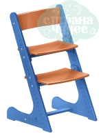 Регулируемый универсальный стул Конёк Горбунёк, сине-оранжевый